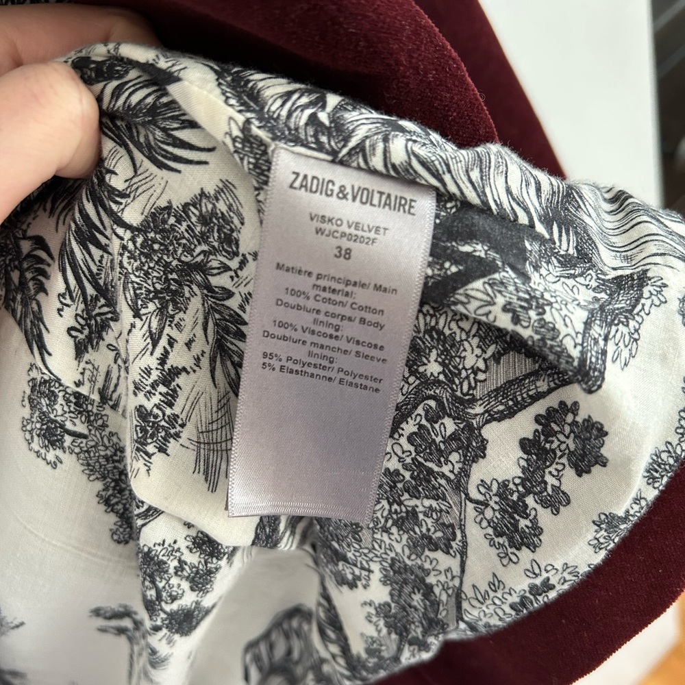 ZADIG & VOLTAIRE Visko Velvet Blazer - Picture 5 of 5